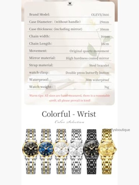 Classic dress quartz waterproof luminous date easy read watch main image 4